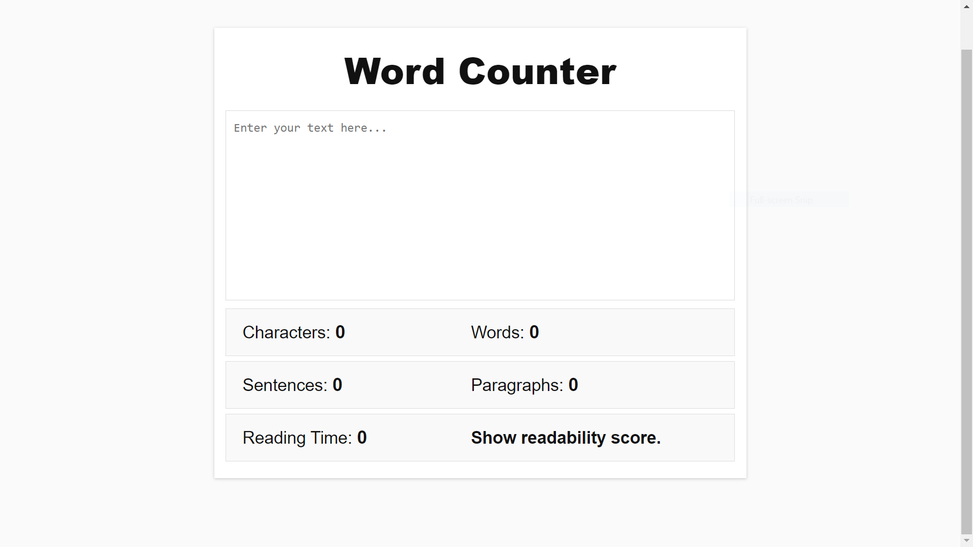 Word Counter